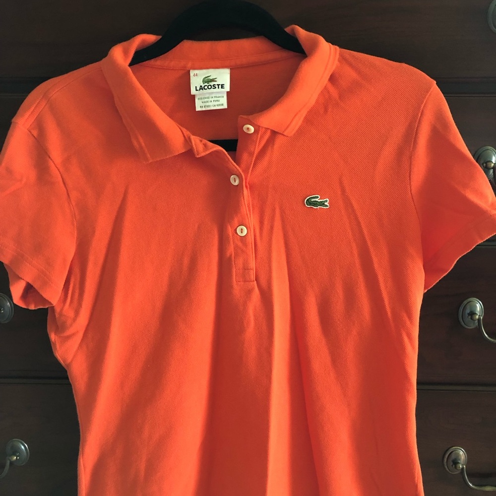 Lacoste women’s polo size 44 orange